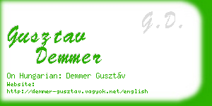 gusztav demmer business card